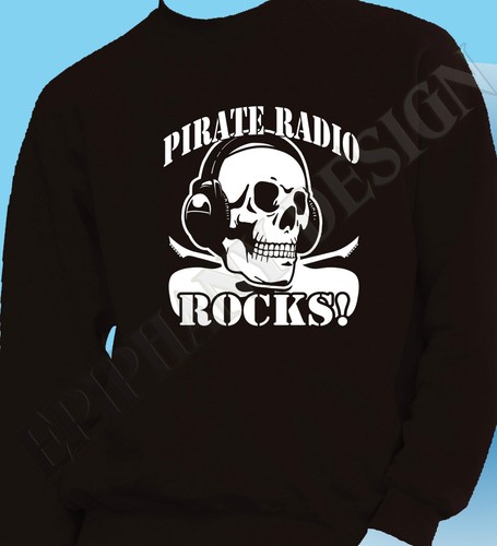 Felpa pirate radio rocks drum - felpa,